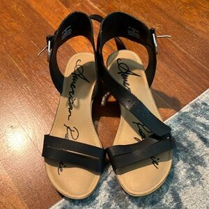 Black Ankle Strap Sandals